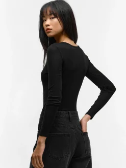 GATE Klasyczne prążkowane body| Koszulki I Topy·Body