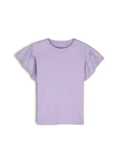 GATE Klasyczny bawełniany t-shirt z marszczeniami| Koszulki I Topy·Koszulki