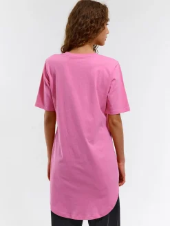 GATE Klasyczny długi t-shirt z bawełny| Koszulki I Topy·Koszulki