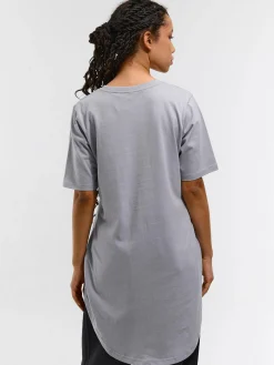 GATE Klasyczny długi t-shirt z bawełny| Koszulki I Topy·Koszulki