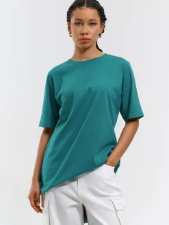 GATE Klasyczny długi t-shirt z bawełny| Koszulki I Topy·Koszulki