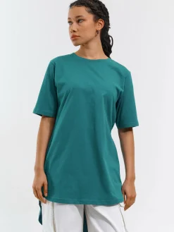 GATE Klasyczny długi t-shirt z bawełny| Koszulki I Topy·Koszulki