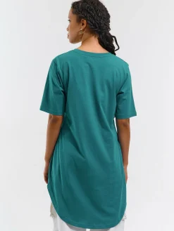 GATE Klasyczny długi t-shirt z bawełny| Koszulki I Topy·Koszulki