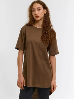 GATE Klasyczny długi t-shirt z bawełny| Koszulki I Topy·Koszulki