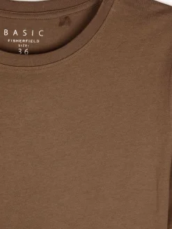 GATE Klasyczny długi t-shirt z bawełny| Koszulki I Topy·Koszulki