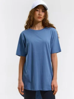 GATE Klasyczny długi t-shirt z bawełny| Koszulki I Topy·Koszulki