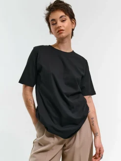 GATE Klasyczny długi t-shirt z bawełny| Koszulki I Topy·Koszulki