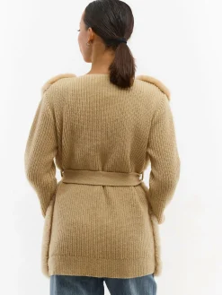 GATE Kombinowana marynarka z paskiem| Kurtki I Płaszcze·Żakiety|Swetry I Bluzy·Swetry