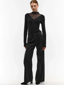 GATE Kombinowany top z koronką| Koszulki I Topy·Topy