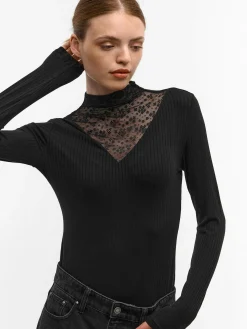 GATE Kombinowany top z koronką| Koszulki I Topy·Topy