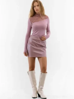 GATE Kombinowany top z koronką| Koszulki I Topy·Topy