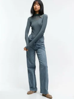 GATE Kombinowany top z koronką| Koszulki I Topy·Topy