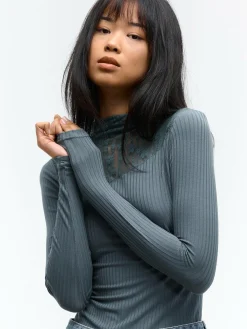 GATE Kombinowany top z koronką| Koszulki I Topy·Topy