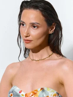 GATE Komplet naszyjnik i bransoletka z motywem kwiatowym| Akcesoria·Biżuteria