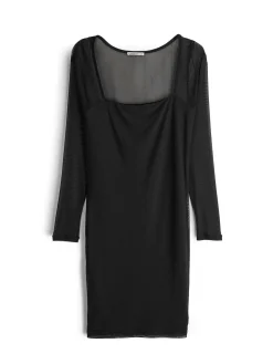 GATE Kopertowa sukienka damska wykonana z siateczki| Kategorie·Sukienki