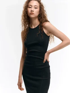 GATE Kopertowa sukienka mini w prążki| Kategorie·Sukienki