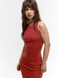 GATE Kopertowa sukienka mini w prążki| Kategorie·Sukienki