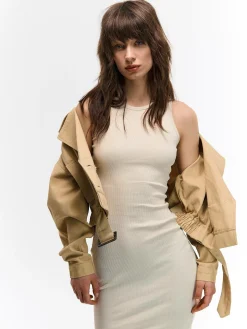 GATE Kopertowa sukienka mini w prążki| Kategorie·Sukienki