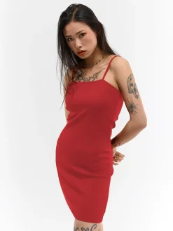 GATE Kopertowa sukienka mini w prążki| Kategorie·Sukienki