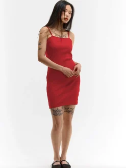 GATE Kopertowa sukienka mini w prążki| Kategorie·Sukienki