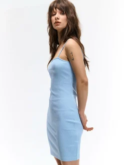 GATE Kopertowa sukienka mini w prążki| Kategorie·Sukienki