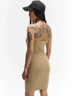 GATE Kopertowa sukienka mini w prążki| Kategorie·Sukienki