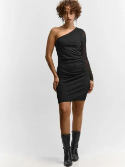 GATE Kopertowa sukienka wykonana z siateczki| Kategorie·Sukienki