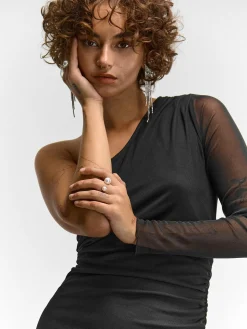 GATE Kopertowa sukienka wykonana z siateczki| Kategorie·Sukienki