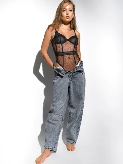 GATE Koronkowe body z cekinami| Bielizna·Biustonosze|Bielizna·Body