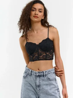 GATE Koronkowy crop top| Koszulki I Topy·Topy|Koszulki I Topy·Crop Top ☀️