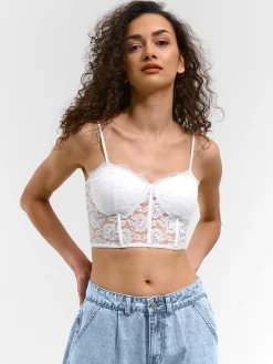 GATE Koronkowy crop top| Koszulki I Topy·Topy|Koszulki I Topy·Crop Top ☀️