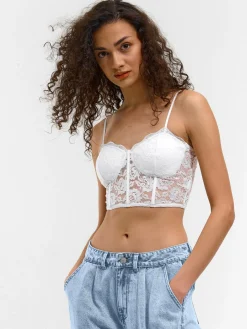 GATE Koronkowy crop top| Koszulki I Topy·Topy|Koszulki I Topy·Crop Top ☀️