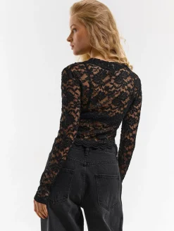 GATE Koronkowy, krótki top| Koszulki I Topy·Topy