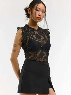 GATE Koronkowy top| Koszulki I Topy·Topy