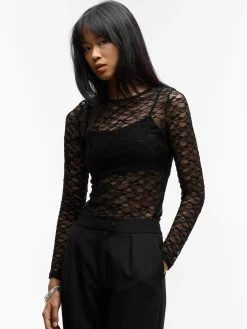 GATE Koronkowy top z podkoszulkiem| Koszulki I Topy·Topy