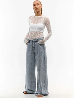 GATE Koronkowy top z podkoszulkiem| Koszulki I Topy·Topy