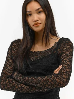 GATE Koronkowy top z podkoszulkiem| Koszulki I Topy·Topy