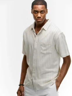 GATE Koszula o regularnym kroju z domieszką lnu| Koszulki·Koszule