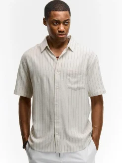 GATE Koszula o regularnym kroju z domieszką lnu| Koszulki·Koszule