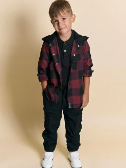 GATE Koszula w kratę z kapturem|Dzieci Chłopcy·Koszule