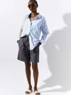 GATE Koszula w prążki|Damskie Koszulki I Topy·Koszule Damskie