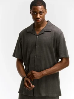 GATE Koszula w strukturalny splot| Koszulki·Koszule