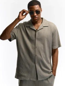 GATE Koszula w strukturalny splot| Koszulki·Koszule