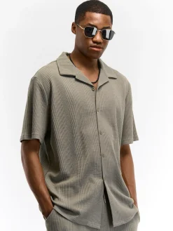 GATE Koszula w strukturalny splot| Koszulki·Koszule