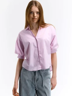 GATE Koszula z balonowymi rękawami|Damskie Koszulki I Topy·Koszule Damskie