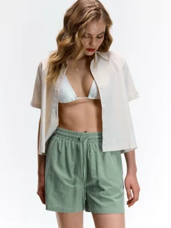 GATE Koszula z domieszką lnu|Damskie Koszulki I Topy·Koszule Damskie