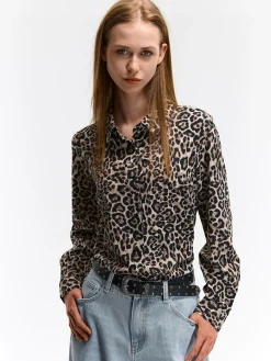 GATE Koszula z motywem zwierzęcym| Koszulki I Topy·Bluzki