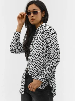 GATE Koszula z nadrukiem|Damskie Koszulki I Topy·Koszule Damskie