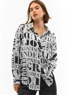 GATE Koszula z nadrukiem| Koszulki I Topy·Bluzki