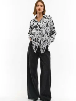 GATE Koszula z nadrukiem| Koszulki I Topy·Bluzki